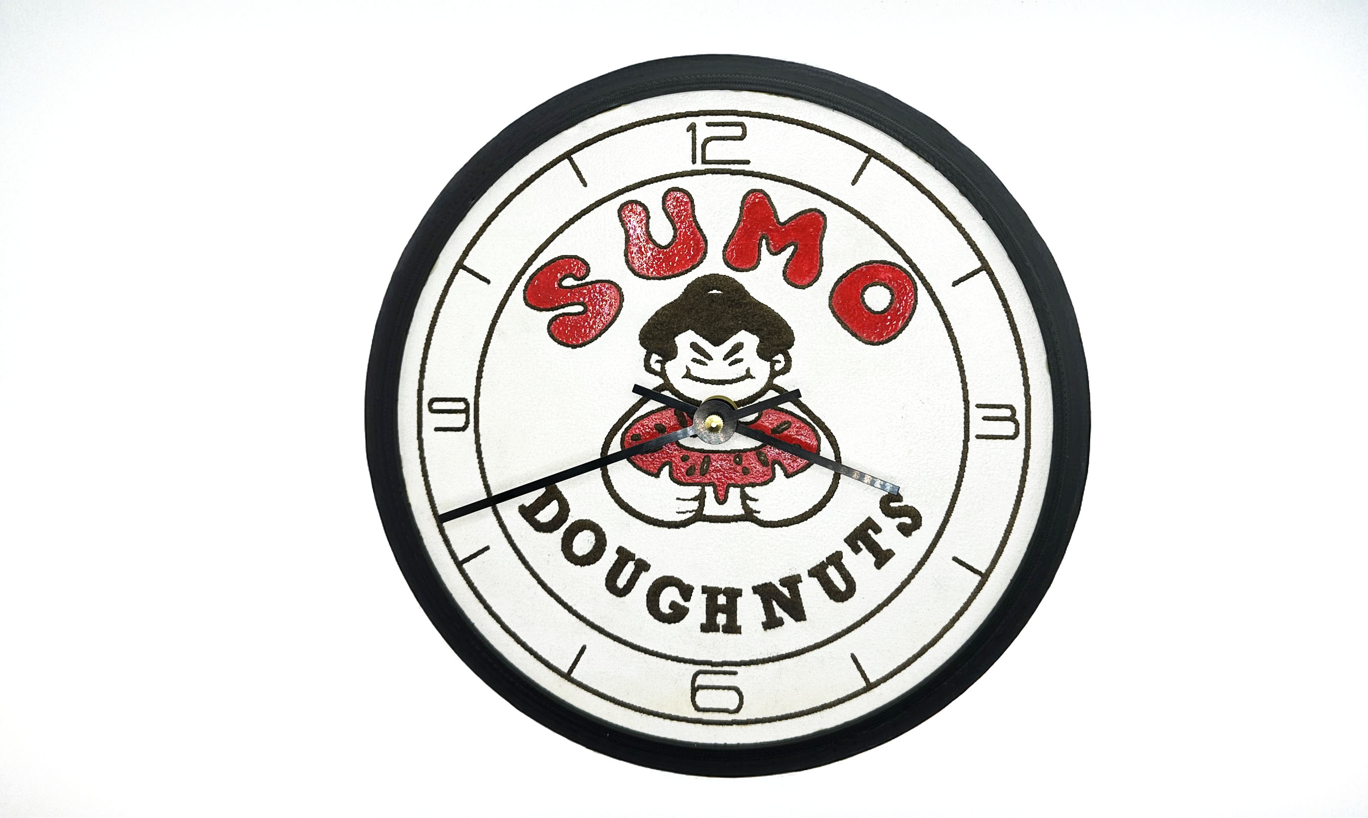 Custom 3D printed Sumo Doughnuts clock